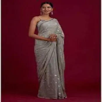 Embroidery Saree, 5.5 M (separate Blouse Piece) ClassicEmbroiderySarees2-6251986-98194.webp