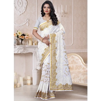White Color Classic Embroidery Sarees classic-embroidery-sarees-3-8318850-26492.webp