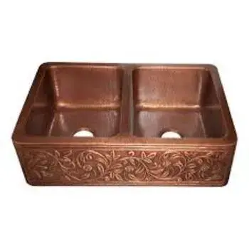 Rectangular Polished Hammered Copper Sink cupper-sink4-9867820-87406.webp