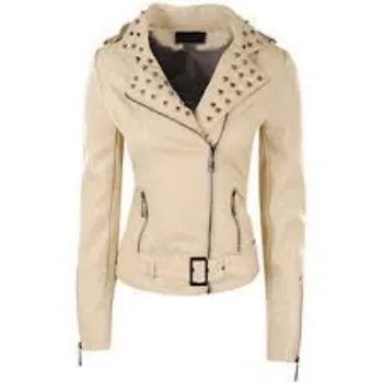 Beige Color Leather Jacket For Women ladies-jacket-5-5074125-18639.webp