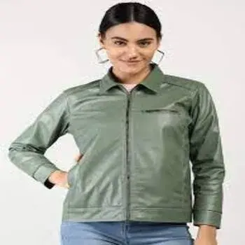 Stylish Olive Green Leather Jacket ladies-jacket10-5305267-34791.webp