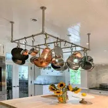 Roof Mount kitchen Stainless Steel Pot Racks, Size: 20 X 10 X 12 Centimeters pr8-9274783-36245.webp