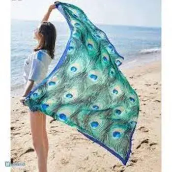 Peacock Feather Print Pareo printed-pareos6-8369356-43427.webp