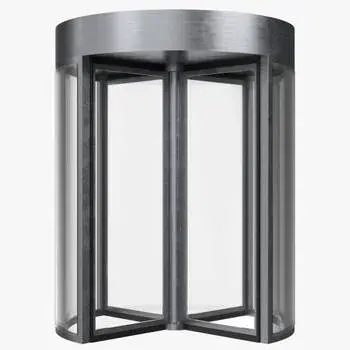 7 - 12 Feet Glass,SS Automatic Revolving Door r10-6336906-26338.webp
